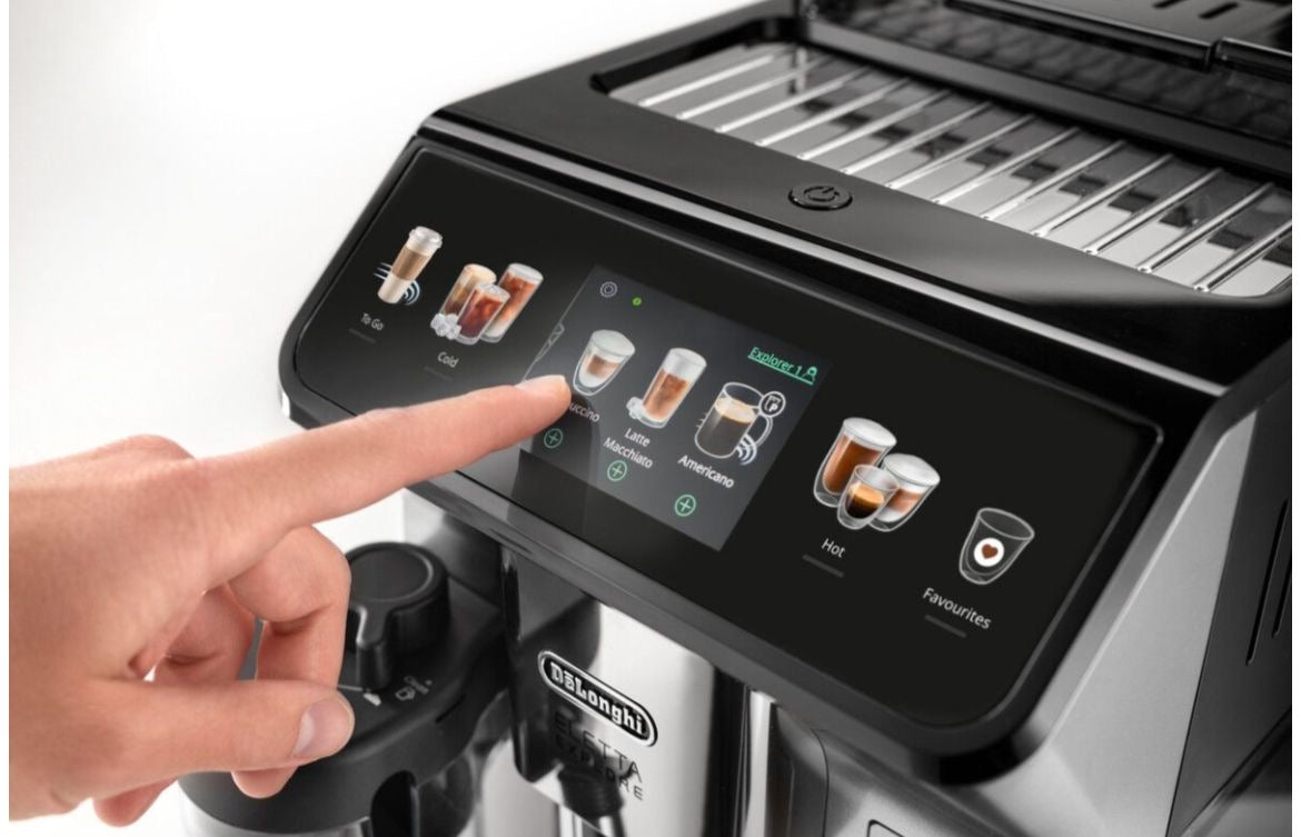Delonghi - Eletta Explore Hot & Cold Bean to Cup Coffee Mach - ECAM450.65.S