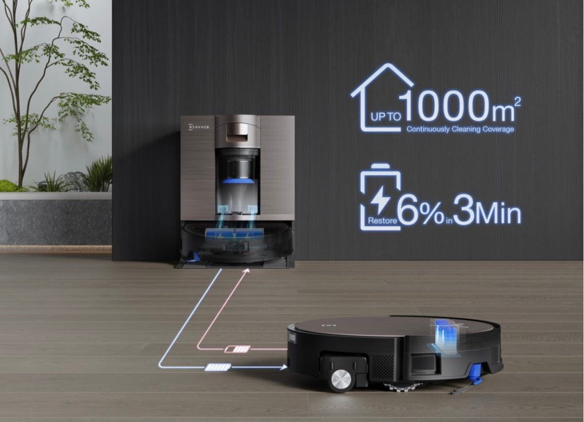 Ecovacs DEEBOT X11 OmniCyclone - Bagless, Wet Dry , 18,500Pa Robot Vacuum