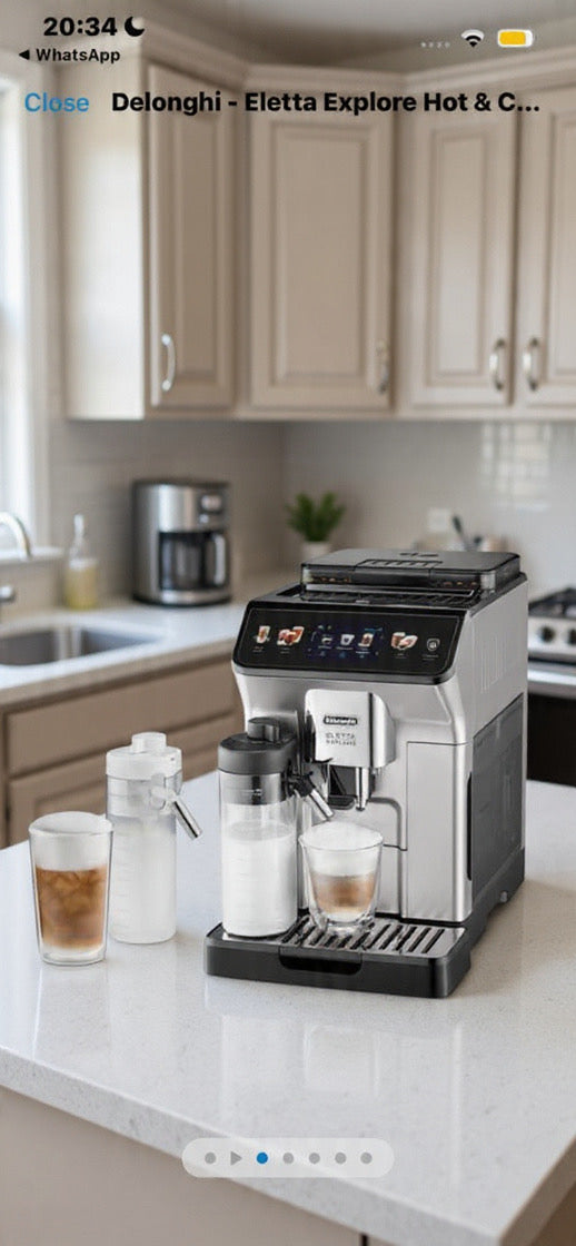 Delonghi - Eletta Explore Hot & Cold Bean to Cup Coffee Mach - ECAM450.65.S